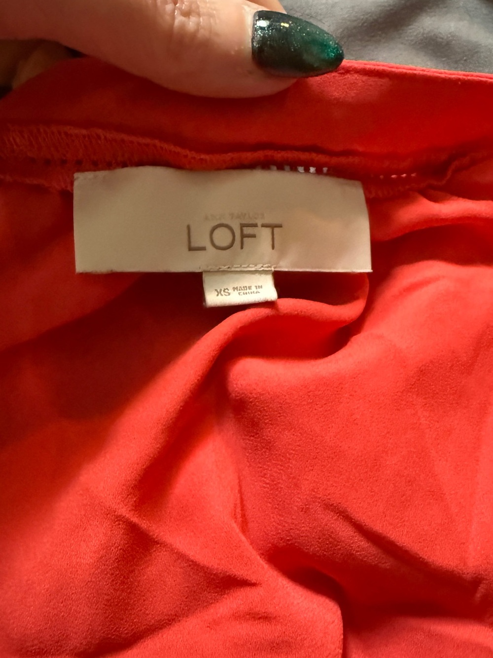 LOFT Bright Coral Spaghetti Strap Women's Tank Top XS - Picture 3 of 3